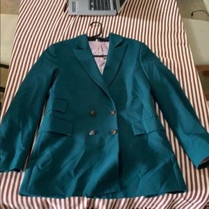 Green top shop blazer. Double breasted
